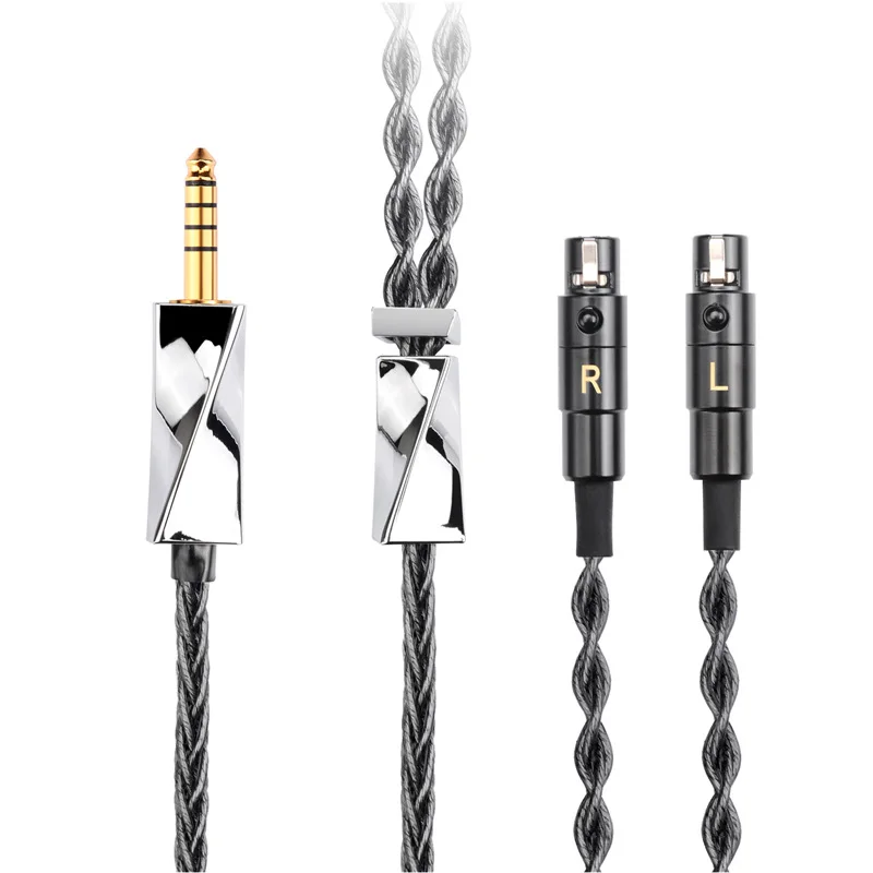 4.4MM Balanced Silver Plated Earphone Headphone Upgrade Cable for Audeze lcd2 LCD3 LCD4 LCD-x