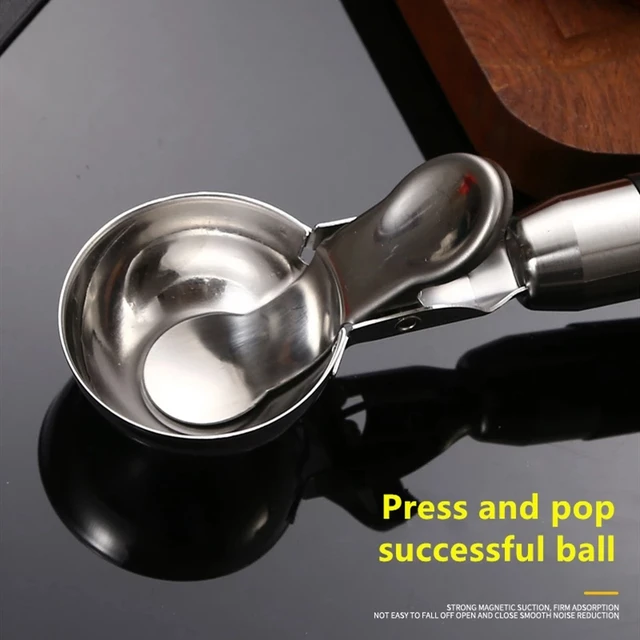 Premium Ice Cream Scoop With Trigger Ice Cream Scooper Stainless Steel,  Heavy Duty Metal Icecream Scoop Spoon Dishwasher Safe - AliExpress