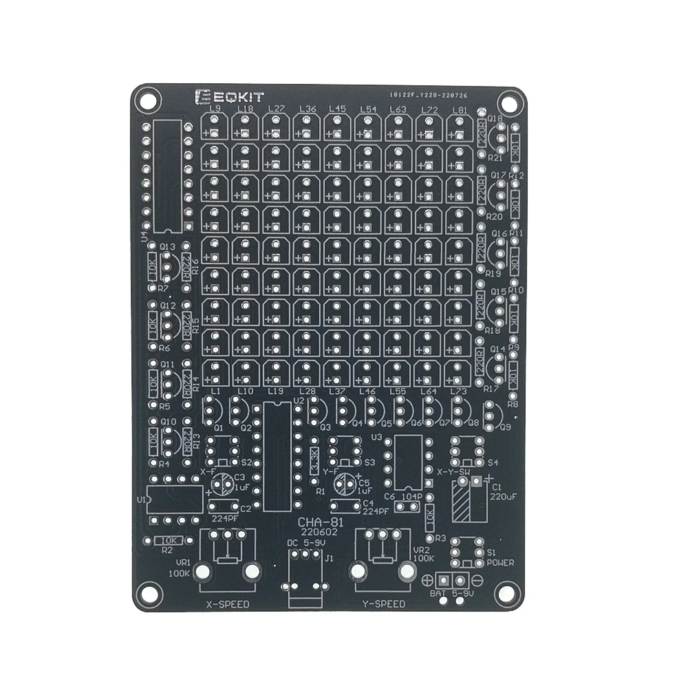 電子生産部品,CHA-81 LED追跡ライト,USBバッテリー,9x9ドット
