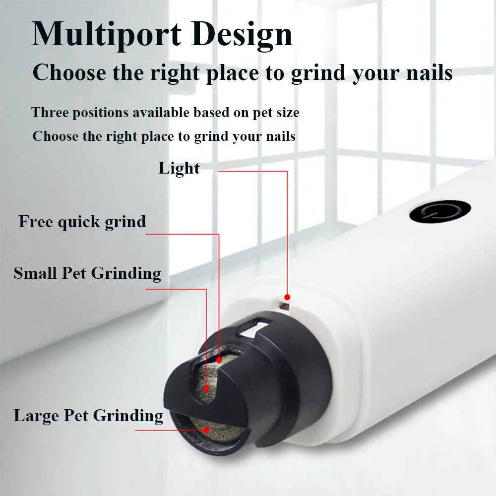 Dog Nail Grinder USB Rechargeable Electric Dog Nail Clippers Pet Grooming Equipment Clipper For Cat Cutter