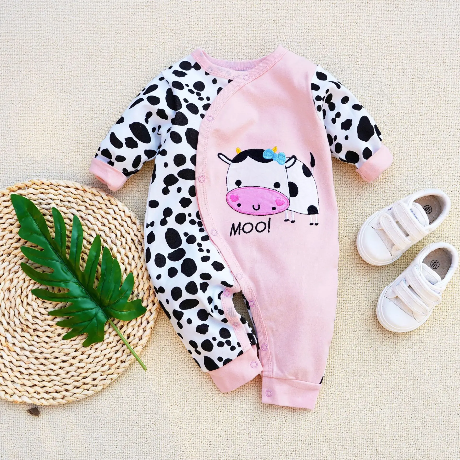 

Baby Costume New Spring and Autumn Outfit Baby's New Outfit Onesie Climbing Clothes Zodiac Ox Baby Girl Clothes