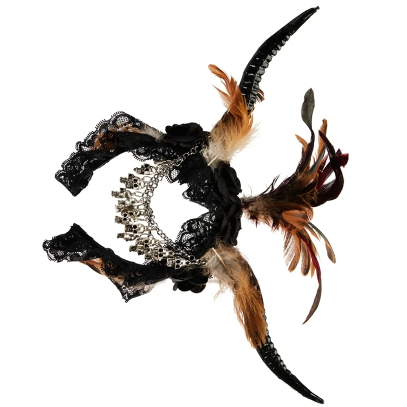 

MXMB ролевая игра, обруч для волос с рогом дьявола, готический костюм, повязка для волос для взрослых, повязка на голову для