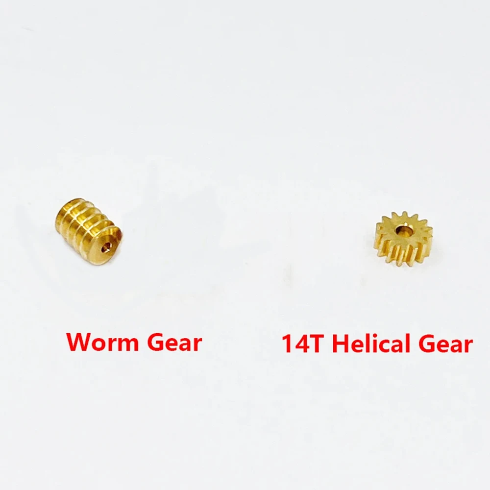0.3 Modulus Copper Worm Gear 14T Teeth Brass Helical Gear Copper Transimission 1mm 1.5mm Motor Shaft Hole 1PC