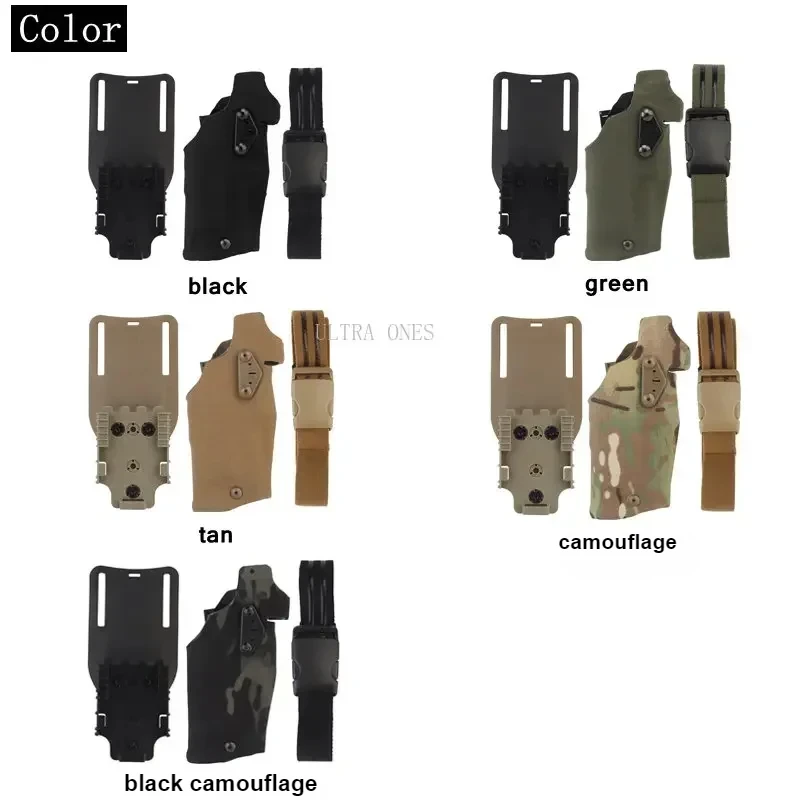 Pistol Holster Gun Holster Gun Accessories Airsoft Tactical Holster for Glock 17 Gen4 19 with X300 X300U Light Quick Release Pistol Case with Strap Shooting Accessories