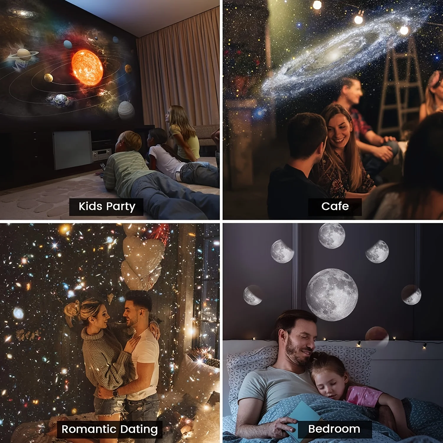 12 in 1 Projector Galaxy Projector Starry Sky Night Lamp LED Novelty Light for Planetarium Home Decor Children's Birthday Gift 6