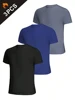 3Pcs Men's Ultralight Quick Dry Sport T-Shirt, Solid Color Breathable Lightweight Top For Fitness Training Workout Running Gym