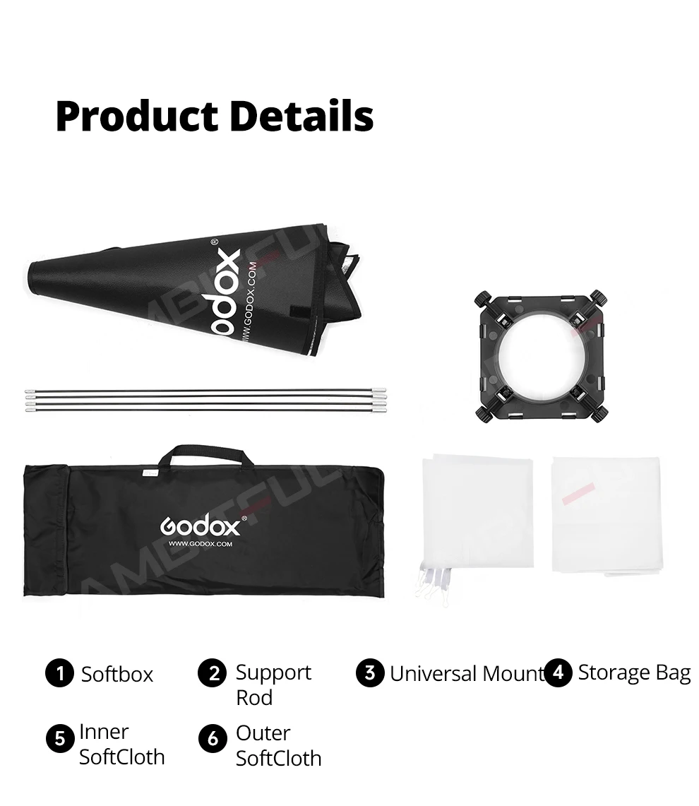 50x70cm 60x60cm 60x90cm 80cm Photo Studio Softbox Soft Box with Universal Mount