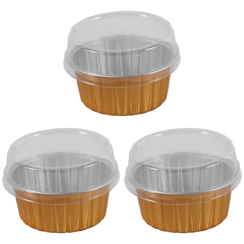 Pirottini Da Forno Monouso In Foglio Di Alluminio Da 300 Pezzi Creme Brulee Dessert Tazze Per Cupcake Di Forma Ovale Con Coperchi Strumenti Per Uova D