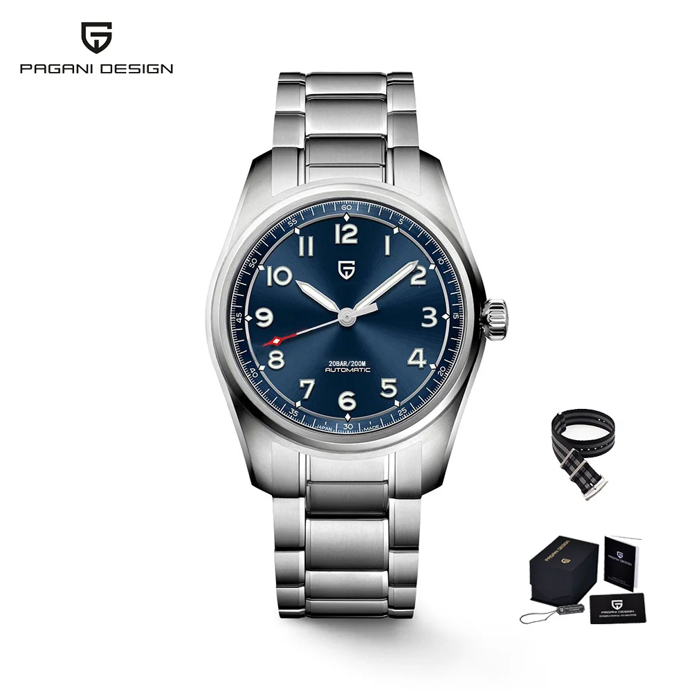 2022 New 38MM PAGANI Design Top Brand Men's Pilot Automatic Mechanical Watches Nh35A Sapphire waterproof 200m Relogio Masculino 