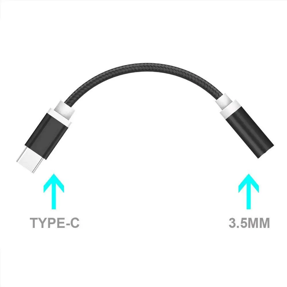 Type C To 3.5mm Jack Earphone Audio Adapter Aux Cable USB C Male To 3.5 Female Audio Aux Converter Charger Cable