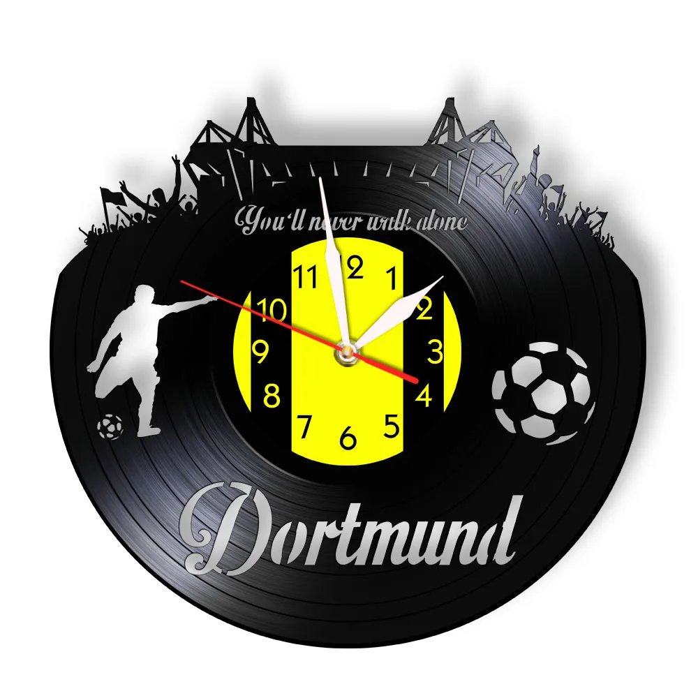 Dortmund City Skyline Wanduhr Deutsche Staaten Fußballstadion Fans