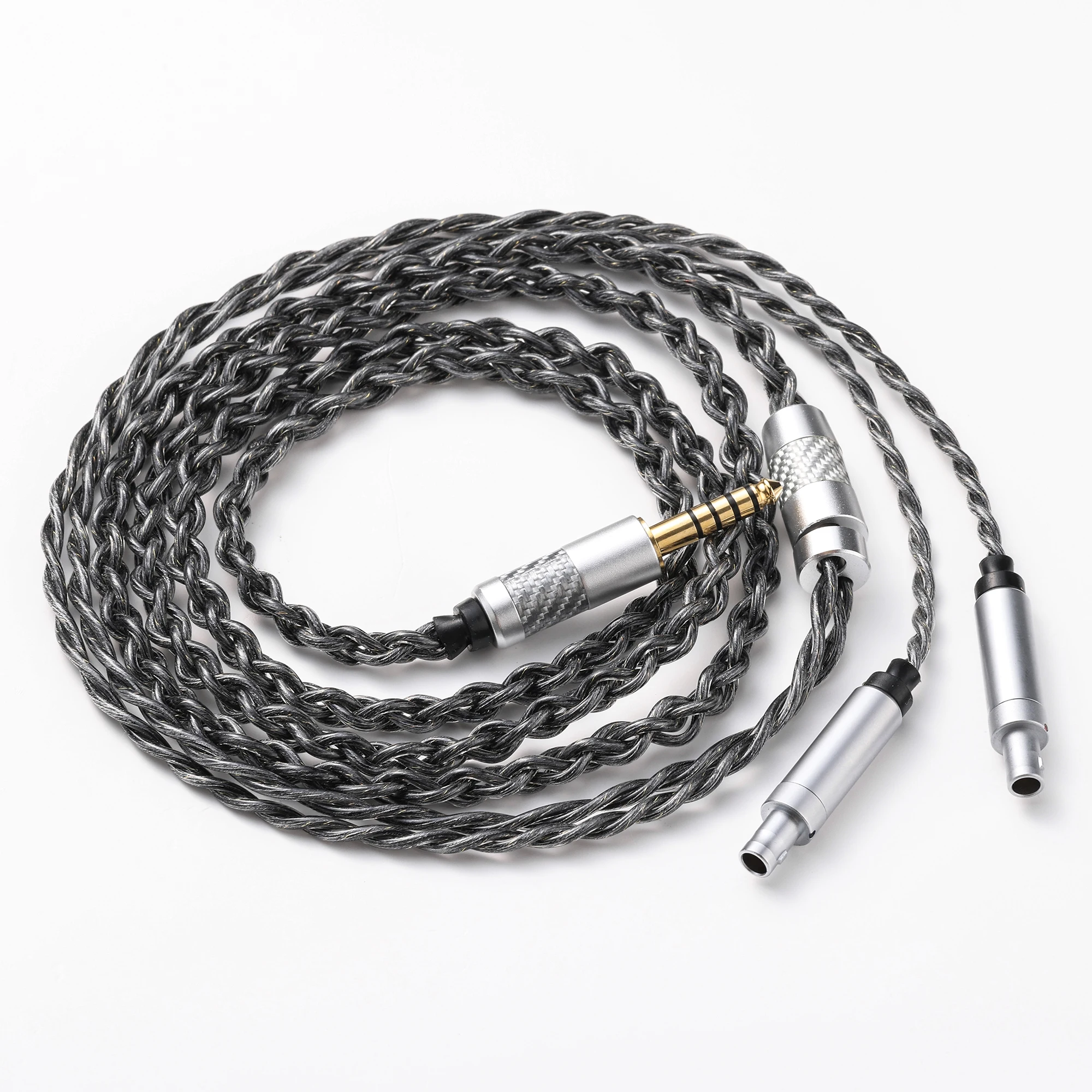 

8N single crystal copper gold silver oil immersion 4.4mm 3.5mm 2.5mm HD800 T1 he1000 Arya Ananda earphone upgrade cable