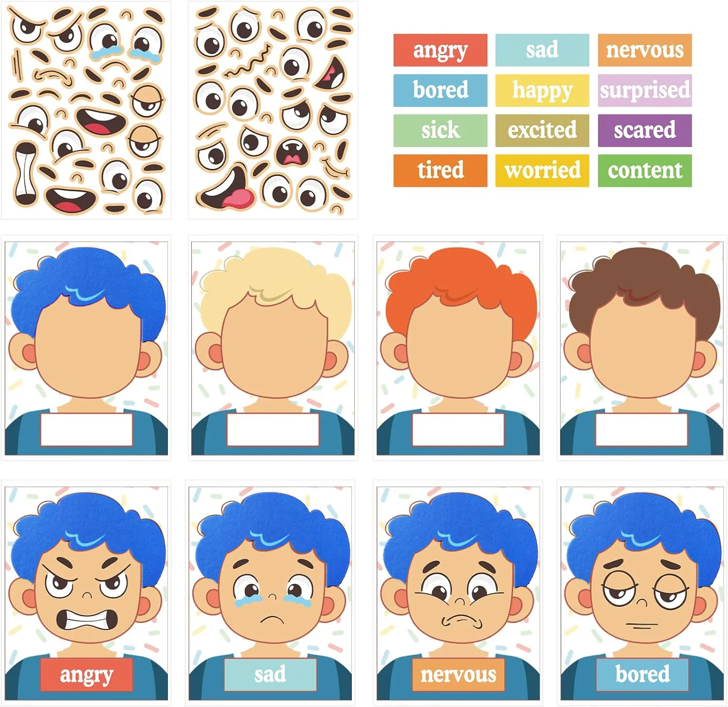 Montessori Toys Social Emotional Learning Activities for Kids Educational Sensory Autism Games Speech Therapy Learning Materials 5