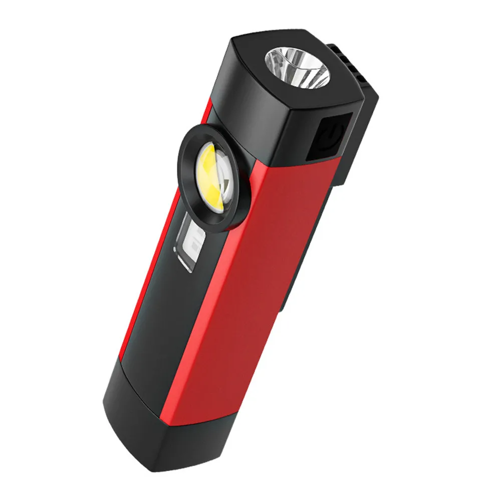 

COB LED Flashlight Camping USB Rechargable Flashlight Portable UV Torch Light 4 Modes Lighting Working Light With Magnet