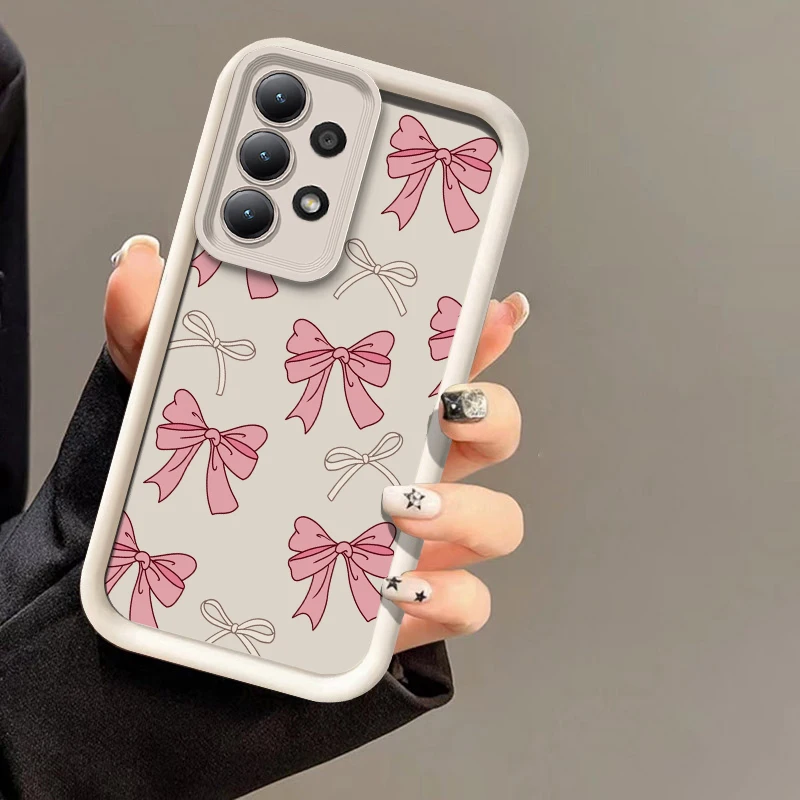 Pink Bow Knot Shockproof Silicone Soft Phone Case Cover
