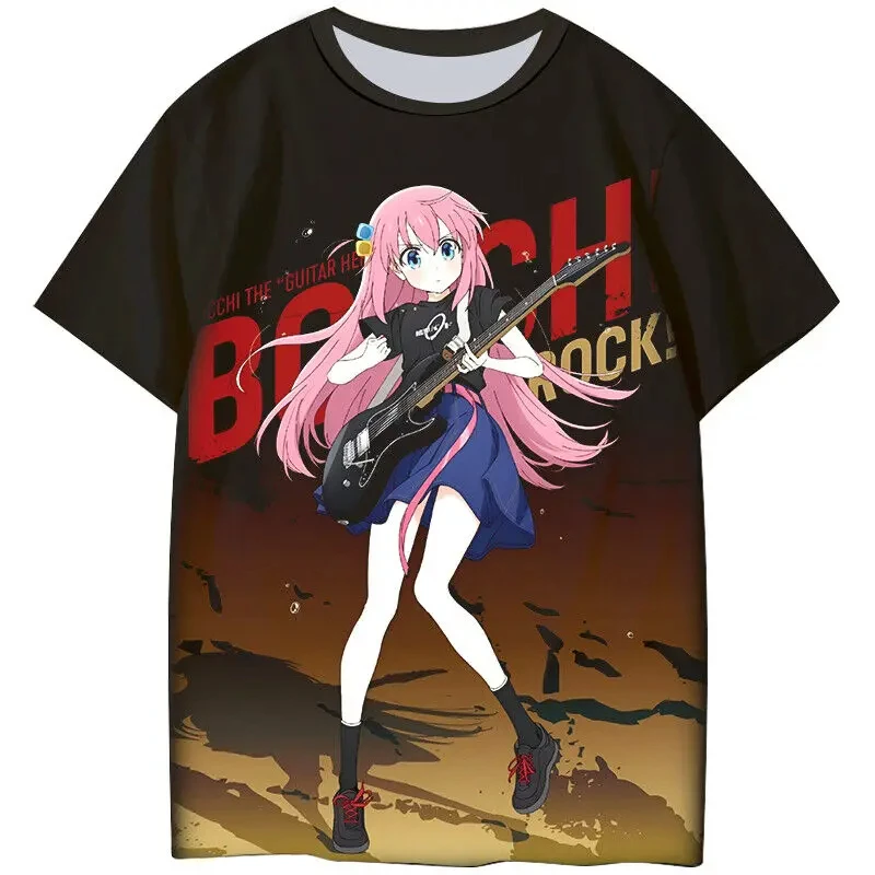 

Bocchi The Rock T Shirt Anime Manga 3D Print Boy Gril Short Sleeve T-shirts Fashion Streetwear Harajuku Kids Tops Tees Clothing