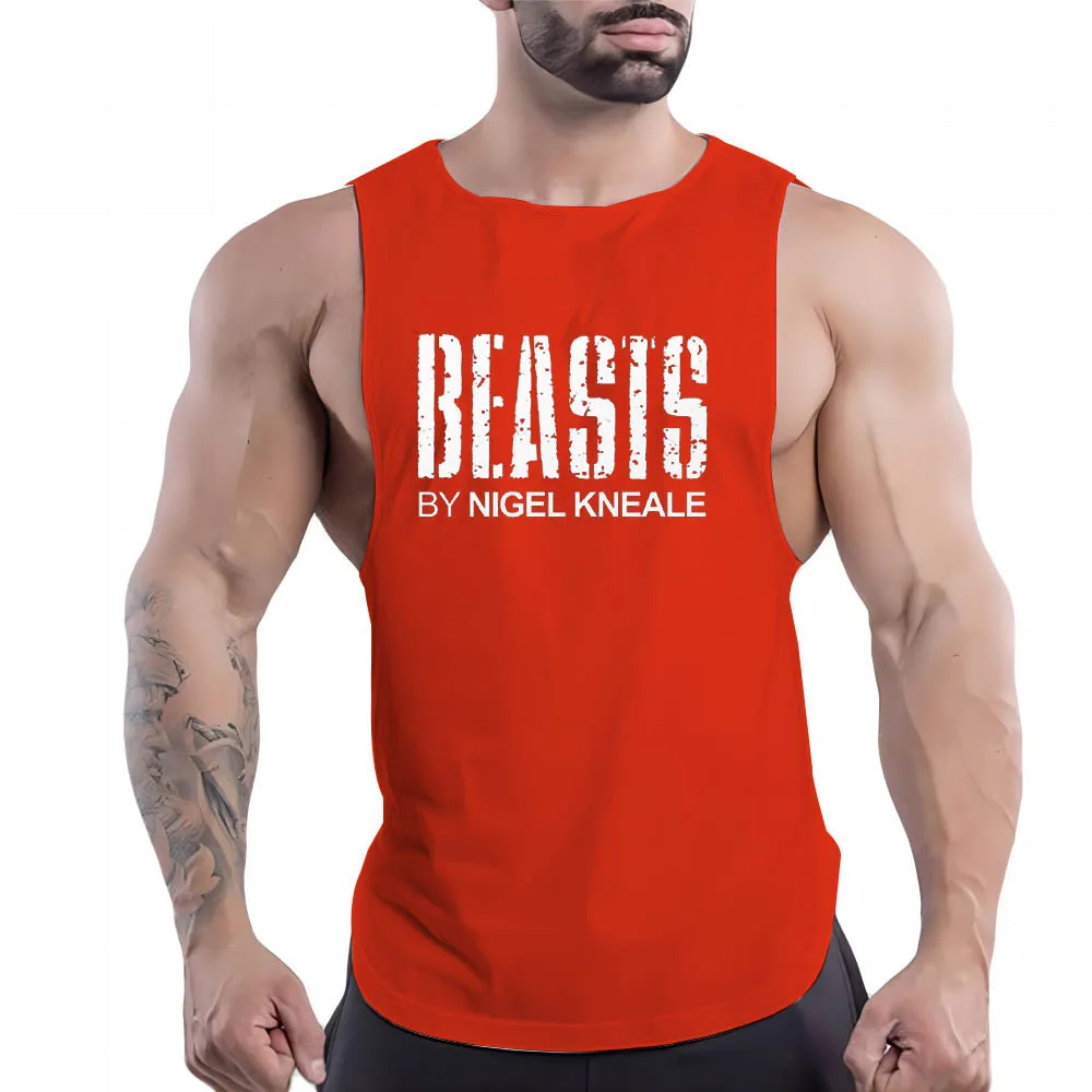 

Men's crew neck simple outdoor casual alphabet print basketball multi-color sleeveless vest summer daily fitness sports style