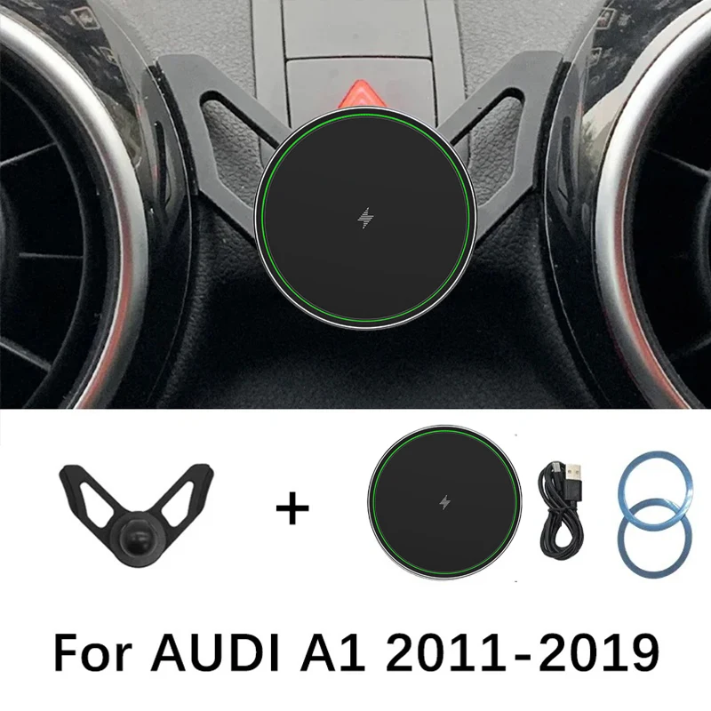 Phone Holder Mobile Phone Holder Magsafe Magnetic Car Phone Holder for Audi A1 Sportback 8XA 8XF 2011-Wireless Charging for Iphone 12 13 Pro