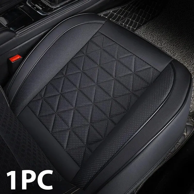 Premium PU Leather Car Seat Cover – Universal Front Seat Protector Cushion & Mat