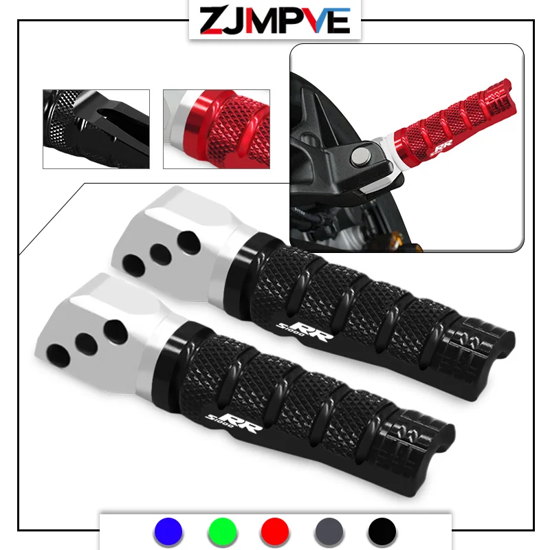 

New Motorcycle Rear Passenger Foot Pegs Pedals For BMW S1000R S1000RR HP4 s1000r s1000rr 2011-2023 Motorbike Rear Footrest Pedal