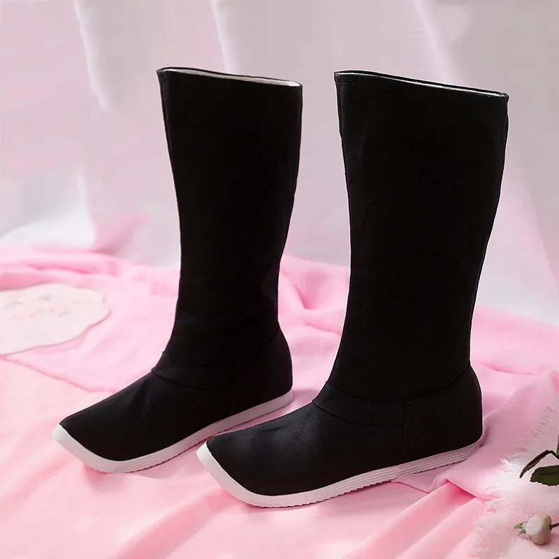 Anime Mo Dao Zu Shi Lan Wangji Wei Wuxian Cosplay Shoes Unisex Chinese Traditional Style Hanfu Retro Cloth Ancient Costume Boots cosplay shoes