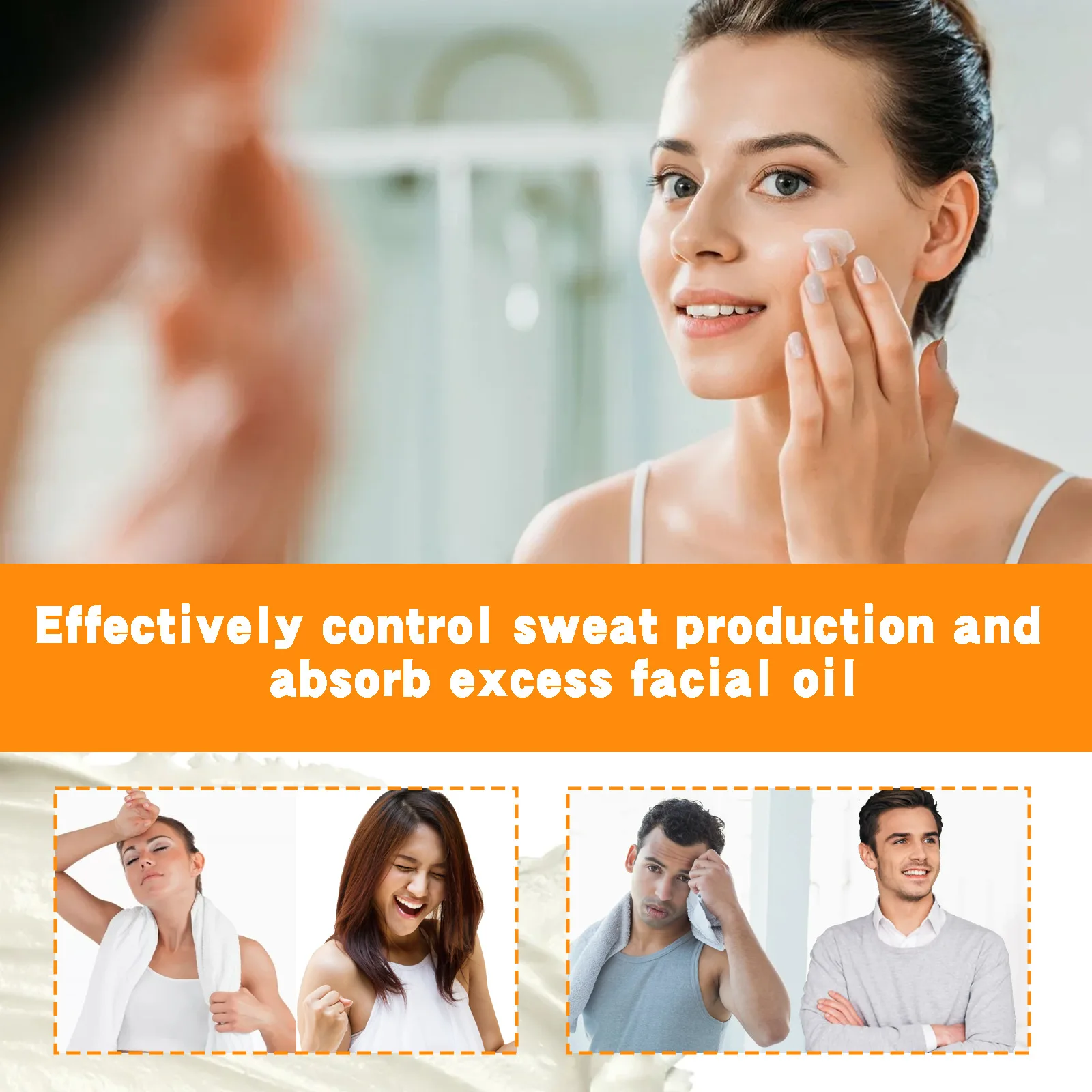 Face Antiperspirant Cream Odor Cleaning Skin Drying Oil Control Refreshing Keep Makeup Antiperspirant Sweaty Lasting Lotion 50ml 3