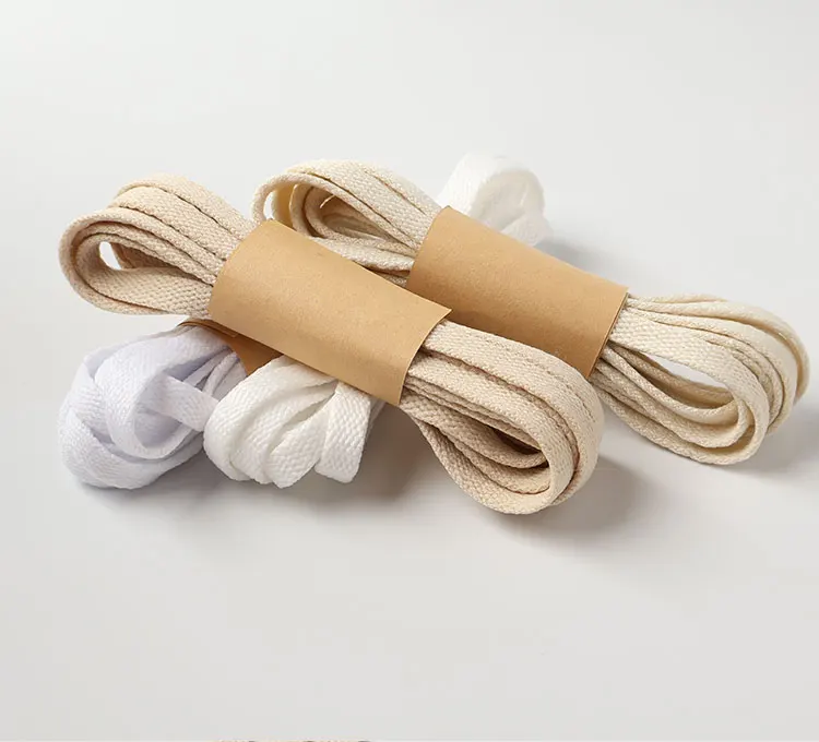 HIBERNI Offizielle flache Schnürsenkel für Nike100/120/140/160 cm reines Weiß/Beige gebrochenes Weiß Unisex Schnürsenkel Canvas Sneakers Schuhe – Detail 10