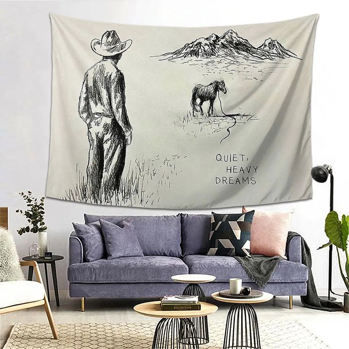 

Quiet Heavy Dreams Aesthetic Home Decoration Tapestry Art Wall Hanging Tapestries on the Wall for Living Room Bedroom Dorm Room