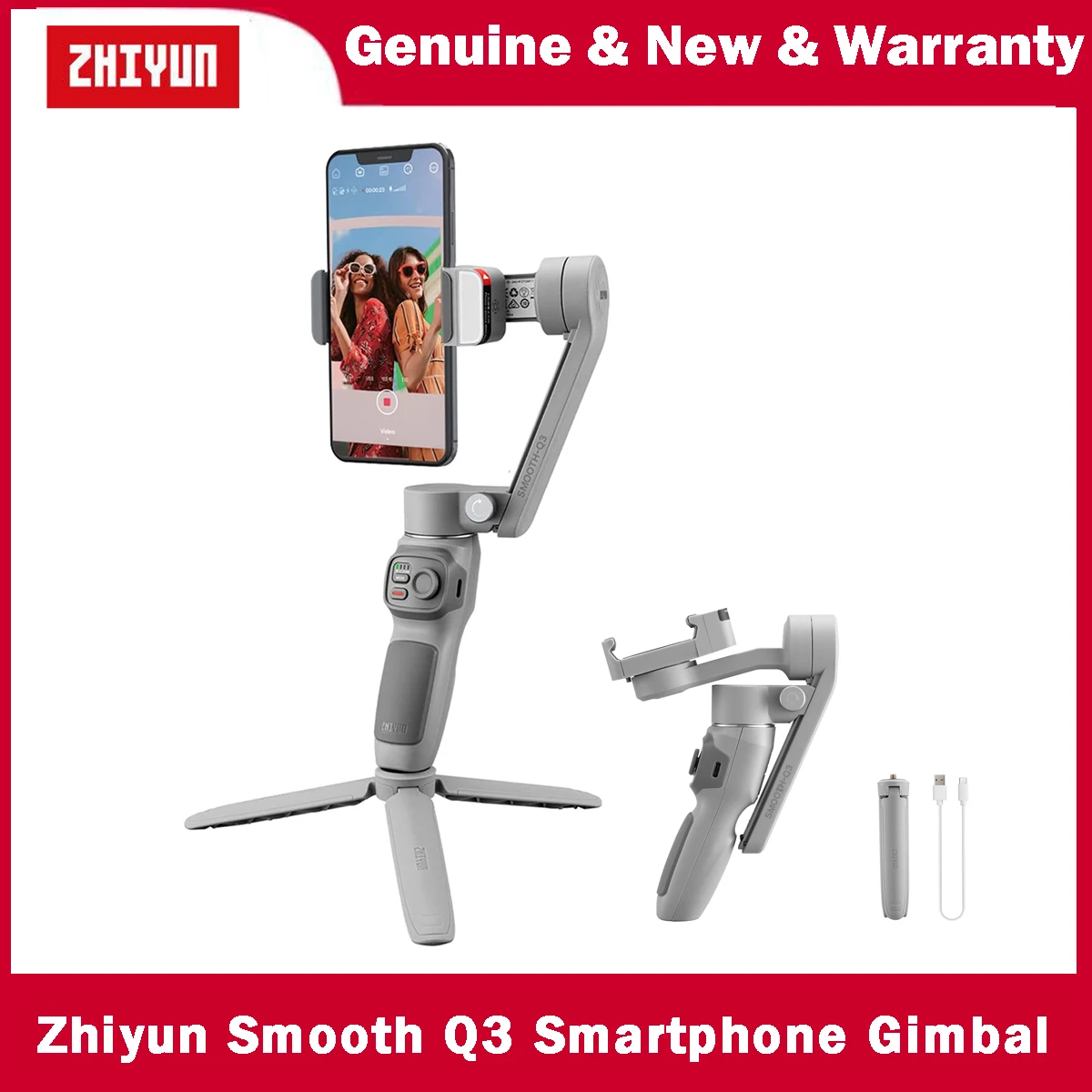 

Стабилизатор ZHIYUN SMOOTH Q3, 3-осевой стабилизатор для телефона iPhone 14 pro max/Xiaomi/Huawei/Samsung VS DJI OM 6