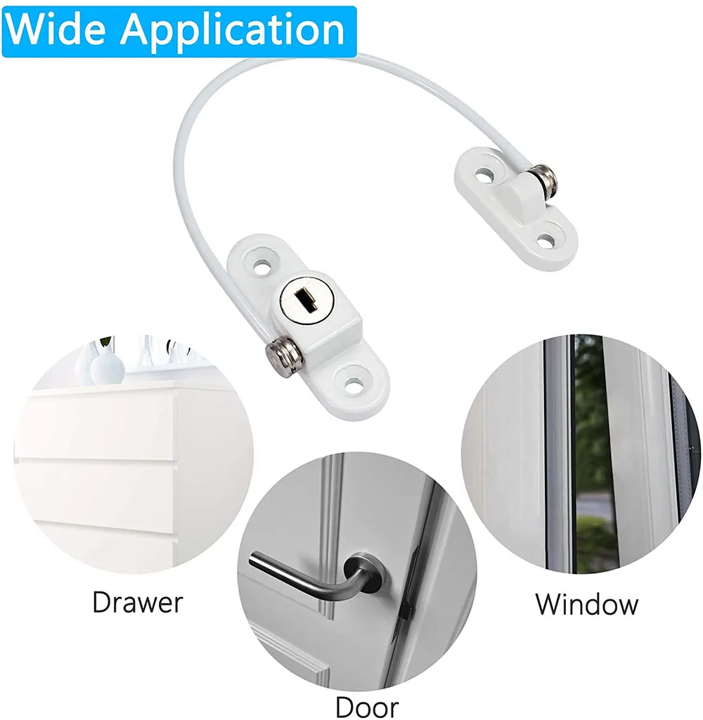 Baby Child Safety Lock Window Refrigerator Opening Security Cable Door Lock For Kids Safety Protector Protection Child Safety