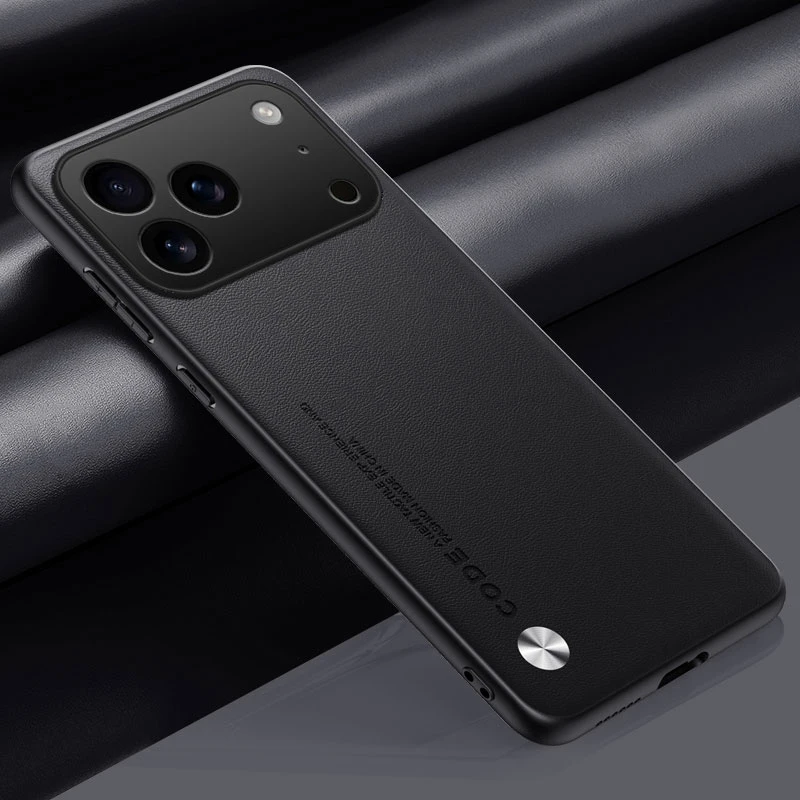 Luxury PU Leather Soft Back Phone Case - Plain Skin Design