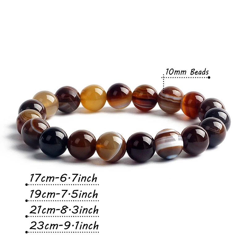 Pulsera de cuentas de piedra Natural para hombre y mujer, brazalete de cuarzo con cuentas de ojo de tigre Reiki de 8MM, cuerda elástica hecha a mano, joyería de 10MM