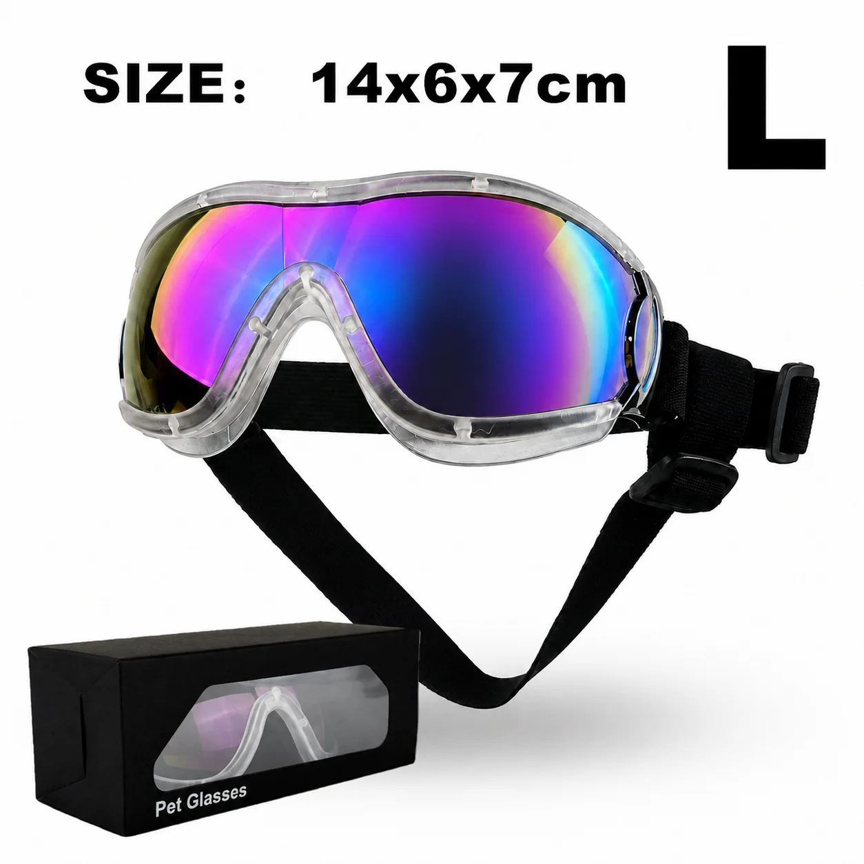 UV Protective Dog Goggles with Dual Strap & Individual Packaging - Ideal Outdoor Travel Photo Props