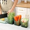 5/1PCS Refrigerator Food Storage Container Fresh Keep Organizer Plastic Crisper Box for Home Kitchen Fruits Vegetables Spices 5