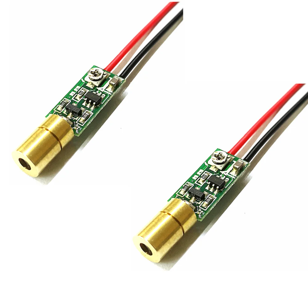 Mini Brass 515nm 520nm 5mW Green Laser Dot Module DC3V Driver Out 6*10mm
