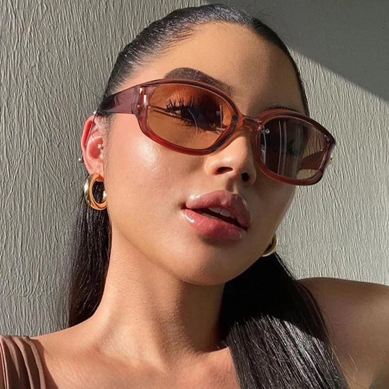 

Vintage Fashionable Oval Sunglasses For Women Men Sunglasses Concave Shape Oversized Frame Outdoor Street Photography Beach Ridi