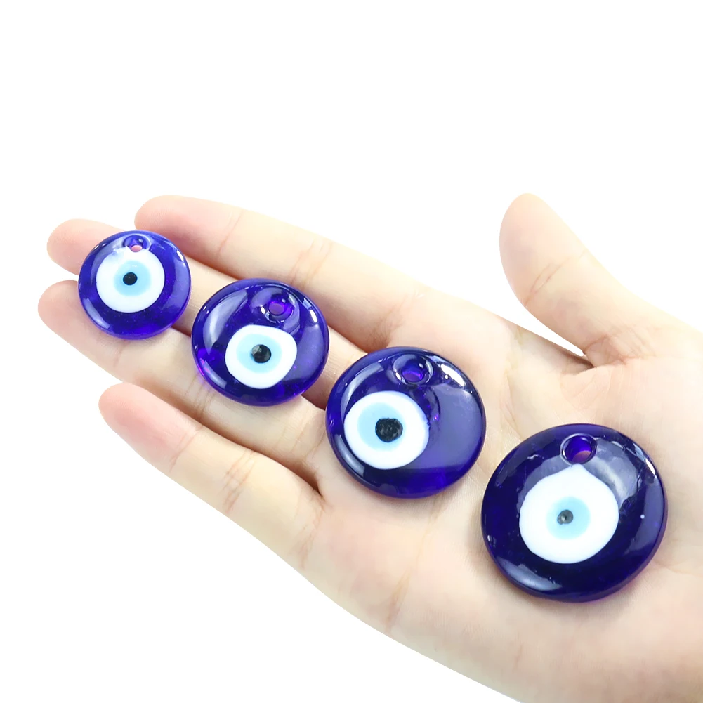 

2PCS Turkey Blue Eyes Devil's Eye Pendant Creative Glass DIY Jewelry Home Pendant Decoration Accessories