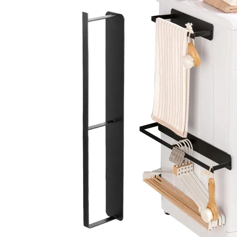 Clothes Hanger Holder Punch-Free Wall-Mounted Hanger Organizers and Storage Magnetic Absorption Wardrobe Balcony Clothes Hanger 2