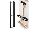 Clothes Hanger Holder Punch-Free Wall-Mounted Hanger Organizers and Storage Magnetic Absorption Wardrobe Balcony Clothes Hanger 2