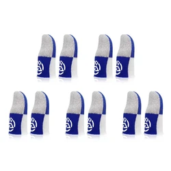 Gaming Finger Sleeves - Anti - Slip, Sweat - Resistant Fingertip Gloves for Enhanced Touch Screen Grip (5 Pairs) (Dark Blue)