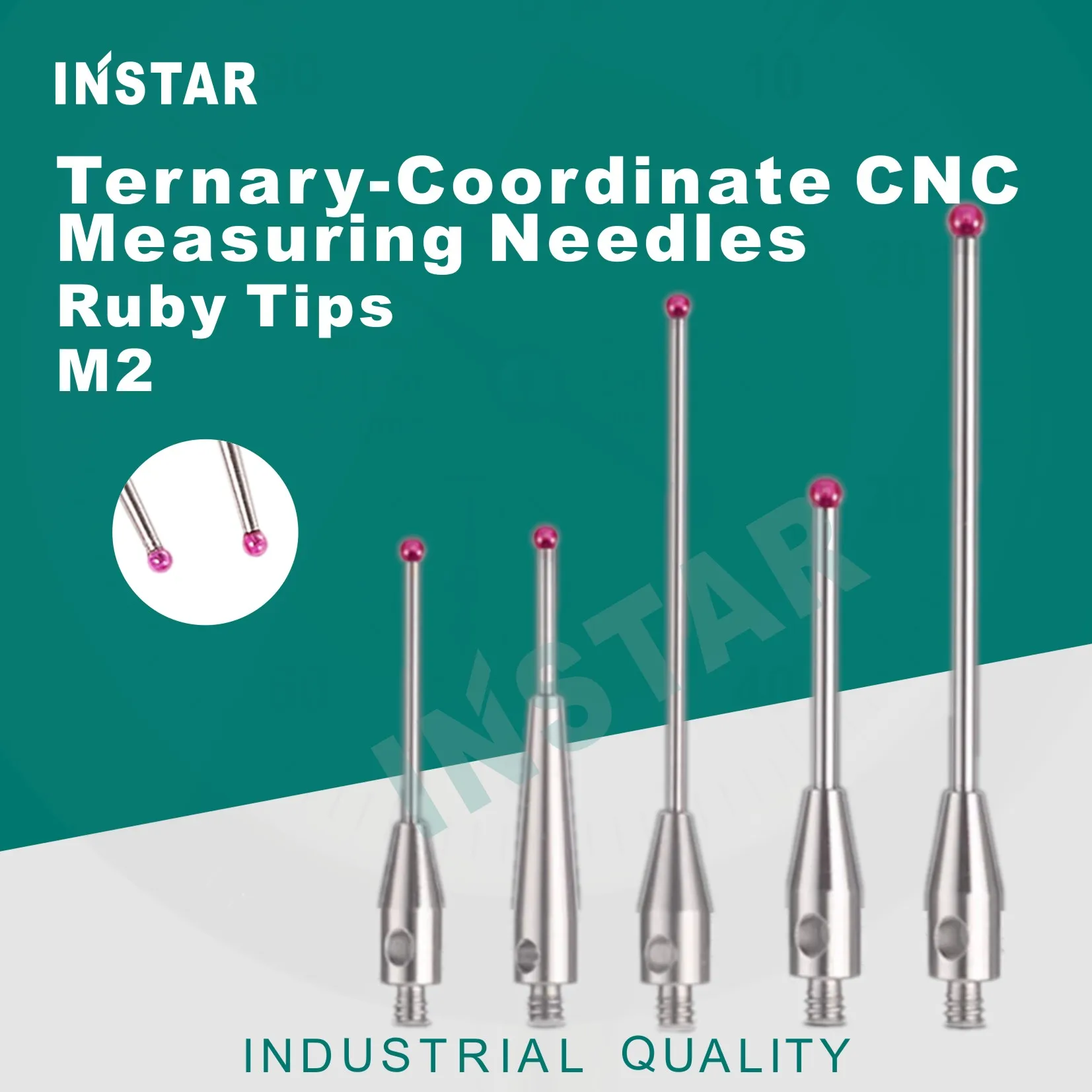 

INSTAR 3-Dimensional Measuring Probe M2 D0.3 D1.0 D2.0 D3.0 Ternary-Coordinate Ruby Probe Tungsten Carbide Dial Indicator CNC