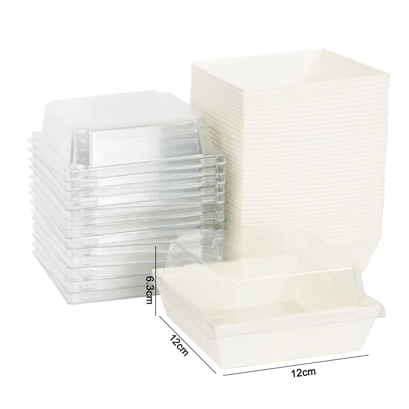 thumbnail image 1 of 5/10 piezas de cajas de papel Kraft para pasteles, postres, donas, galletas, sándwiches, contenedores de alimentos, suministros para fiestas de cumpleaños y bodas, decoración navideña para el hogar, 1 of 5