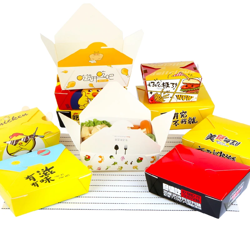 

Customized productCustomized Take Away Food Grade Korean Paper Hot Dog To Go French Fried Chicken Carton Burger Box Printing Fas