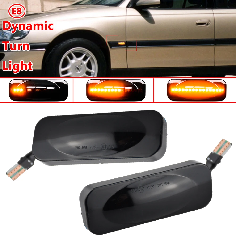 2Pcs Dynamic Led Car Side Marker Lights Ripetitore Luci Di Segnalazione Per Opel Omega B Stufenheck Caravan 1994-2003