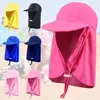 Multicolor Kids Anti-UV Sunscreen Hat Gift Breathable Outdoor Child Beach Cap Nylon Swimming Large Brimmed Hat Summer 5