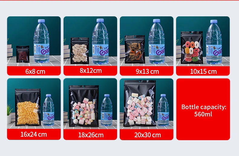 50/100 Stück Wiederverschließbare Schmuck-Geschenktüten, Mini-Ziplock Aluminiumfolie-Polymerfolienbeutel für Süßigkeiten, Lebensmittel und Party-Aufbewahrung – Detail 4