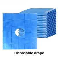 50 pièces de draps chirurgicaux dentaires jetables avec trou, couvre-trous stériles non tissés, fournitures de traitement emballées individuellement 1