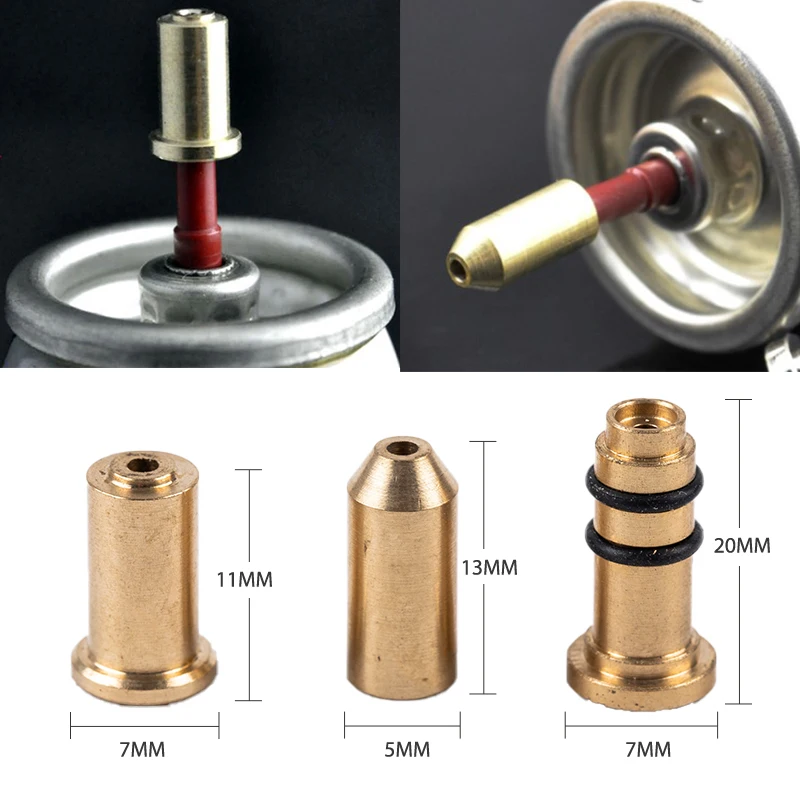 3Pcs Refill Butane Gas Adapter Inflatable Head Reusable Brass Copper Nozzle For Dupont Ligne 2/Gatsby Gas Lighter Gas Filling