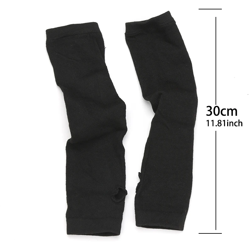 Punk Y2K Gothic Lolita Sleeves Fingerless Gloves Cuff for Women Knitted Elbow Mittens Elastic Arm Warmer Unisex Hip-hop Gloves