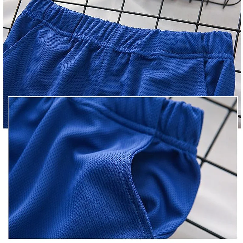Kids Sport Shorts Football Training Shorts Men Kits Soccer Uniform Boy Running Basketball Solid Color Loose Beach